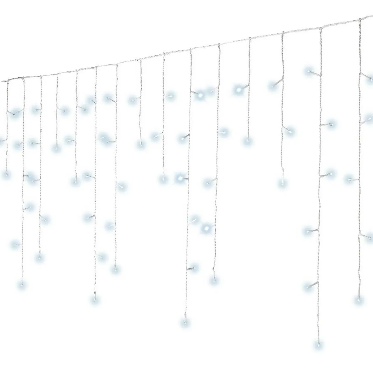 EMINZA Stalactite lumineuse 11 m 259 LED câble blanc Stars Blanc froid Blanc Froid - câble blanc Best