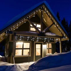 EMINZA Stalactite lumineuse 11 m 259 LED câble blanc Stars Blanc froid Blanc Froid - câble blanc Best