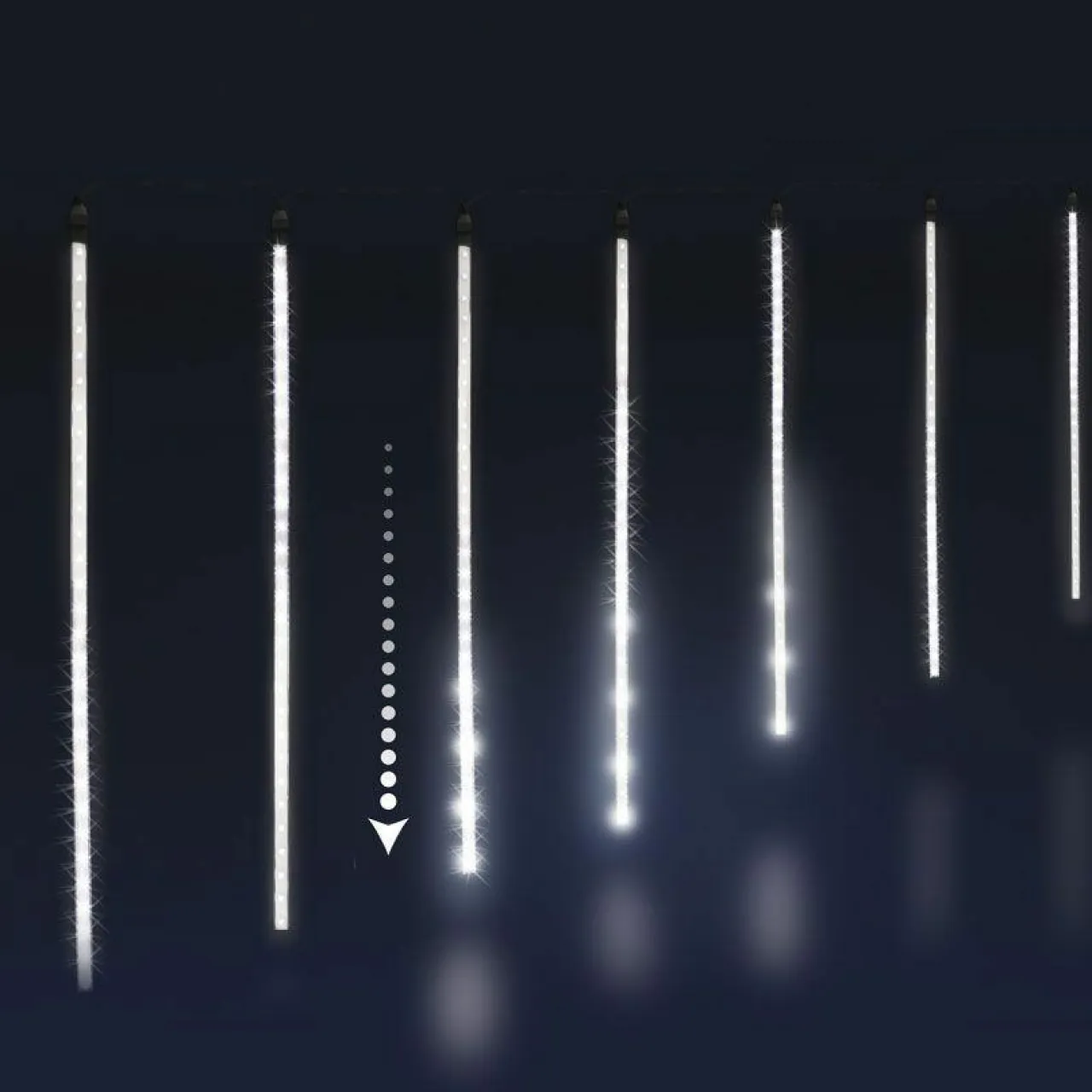 Feeric Lights & Christmas Stalactite lumineuse 6 m 210 LED Glaçons défilement Blanc froid Hot
