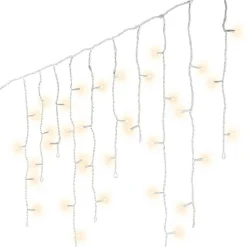 EMINZA Stalactite lumineuse 30 m 900 LED Stars Grande hauteur XL Timer Blanc chaud Blanc Chaud - câble blanc Hot