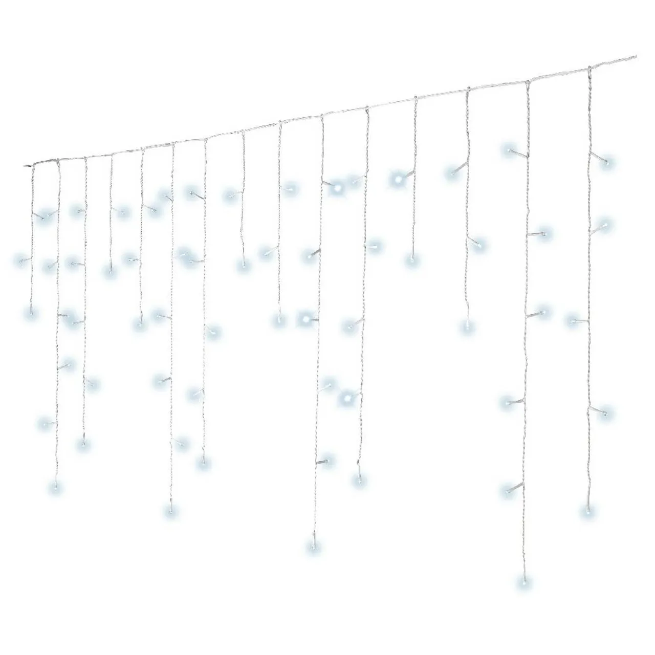 EMINZA Stalactite lumineuse 30 m 900 LED Stars Grande hauteur XL Timer Blanc froid Blanc Froid - câble blanc New