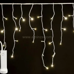 KAEMINGK Stalactite lumineuse à piles 7 m 192 LED Durawise Blanc chaud Clearance