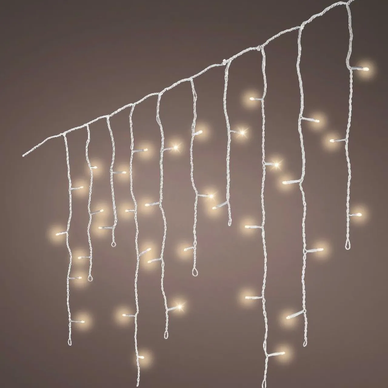 KAEMINGK Stalactite lumineuse à piles 14 m 384 LED câble blanc Durawise Blanc chaud Discount