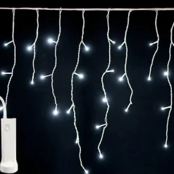 KAEMINGK Stalactite lumineuse à piles 14 m 384 LED câble blanc Durawise Blanc froid Clearance
