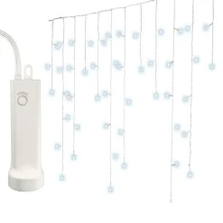 KAEMINGK Stalactite lumineuse à piles 14 m 384 LED câble blanc Durawise Blanc froid Clearance
