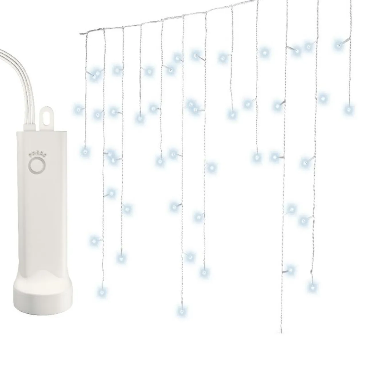 KAEMINGK Stalactite lumineuse à piles 14 m 384 LED câble blanc Durawise Blanc froid Clearance