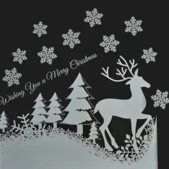 CHRISTMAS DREAM Stickers de Noël pour fenêtre Paysage Merry Christmas Gris Online