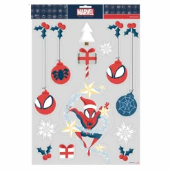 CHRISTMAS INSPIRATIONS Stickers pour fenêtre Disney Marvel Spiderman Gris New