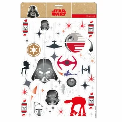 CHRISTMAS INSPIRATIONS Stickers pour fenêtre Disney Star Wars Rouge