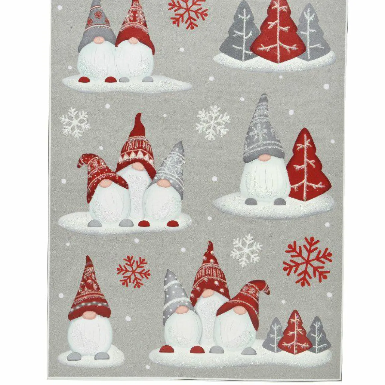 KAEMINGK Stickers vitrostatique Lutin de Noël Rouge Clearance