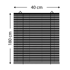 LUANCE Store enrouleur à baguettes (40 x 180 cm) Bambou Gris