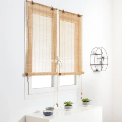 LUANCE Store enrouleur à baguettes (60 x 180 cm) Bambou Naturel Sable Online
