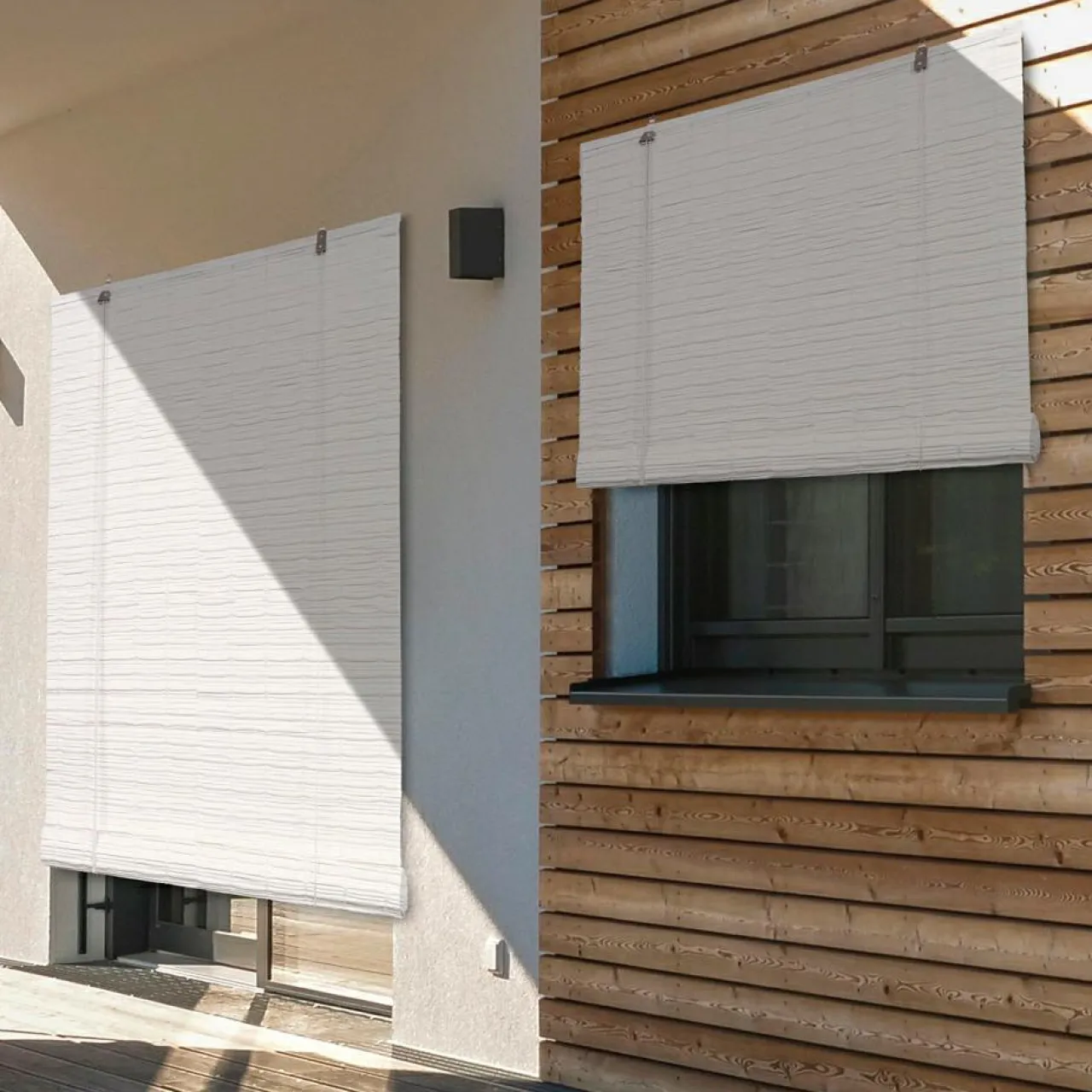 LUANCE Store enrouleur extérieur effet rotin (120 x 180 cm) Tanoa Blanc Online