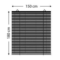 LUANCE Store enrouleur extérieur effet rotin (150 x 180 cm) Tanoa Blanc Hot