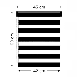 LUANCE Store enrouleur Jour / Nuit (45 x 90 cm) Terracotta Discount