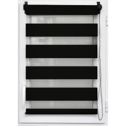 LUANCE Store enrouleur Jour / Nuit (45 x 90 cm) Noir