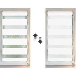 LUANCE Store enrouleur Jour / Nuit (45 x 180 cm) Blanc Sale