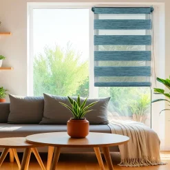 LUANCE Store enrouleur Jour / Nuit (75 x 180 cm) Bleu Online