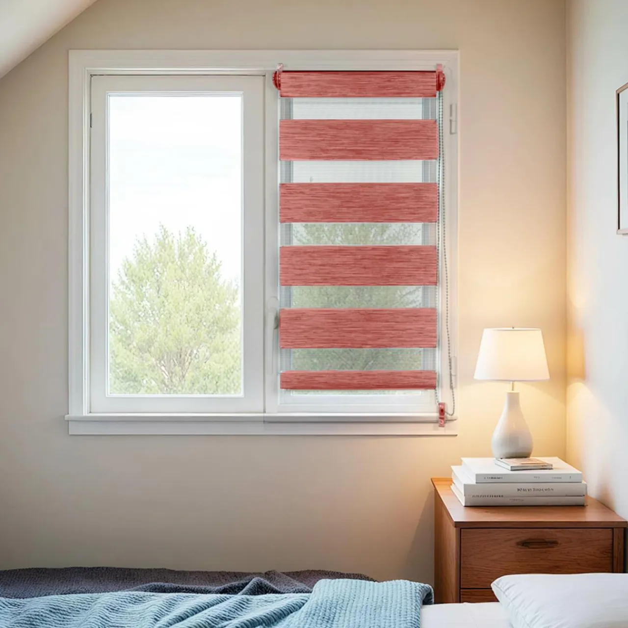 LUANCE Store enrouleur Jour / Nuit (60 x 90 cm) Terracotta Sale