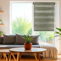 LUANCE Store enrouleur Jour / Nuit (75 x 180 cm) chiné Vert Online