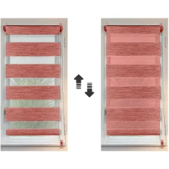 LUANCE Store enrouleur Jour / Nuit (60 x 180 cm) Terracotta Online
