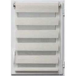 LUANCE Store enrouleur Jour / Nuit (60 x 250 cm) Beige chiné Outlet