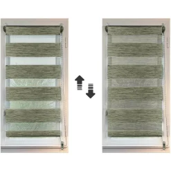 LUANCE Store enrouleur Jour / Nuit (60 x 90 cm) chiné Vert Online