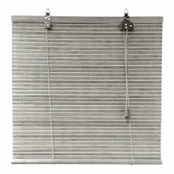 LUANCE Store enrouleur à lattes (60 x 180 cm) Bambou Gris clair et Gris foncé Hot