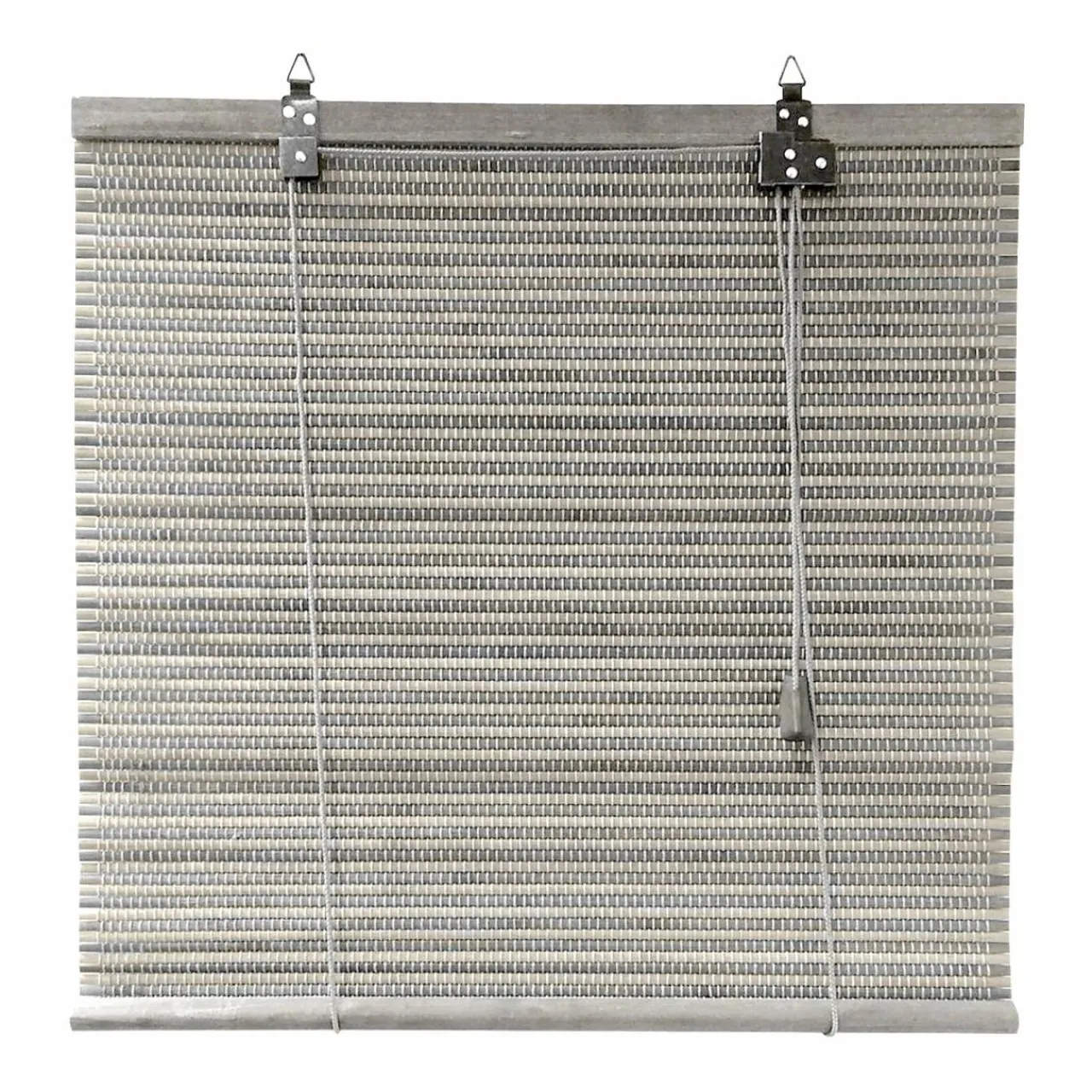 LUANCE Store enrouleur à lattes (60 x 180 cm) Bambou Gris clair et Gris foncé Hot