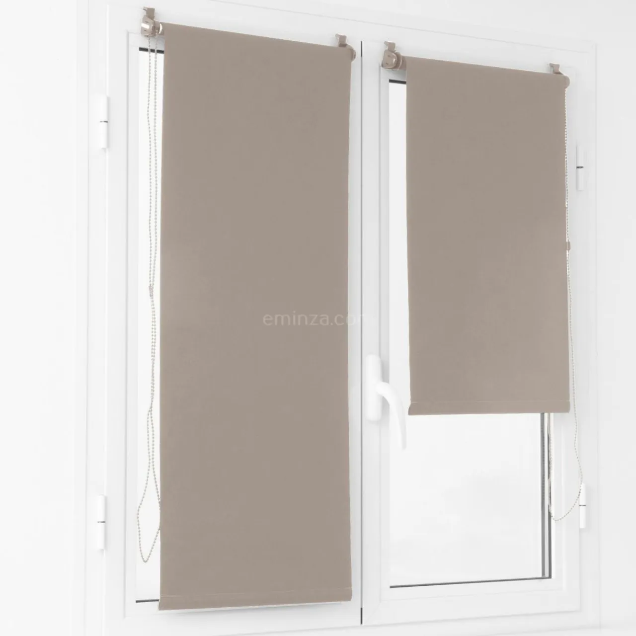 LUANCE Store enrouleur occultant Uni (45 x 180 cm) Beige Taupe Discount