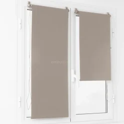 LUANCE Store enrouleur occultant Uni (45 x 90 cm) Beige Taupe Best