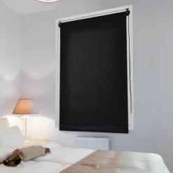 LUANCE Store enrouleur occultant (45 x 90 cm) Uni Noir Hot