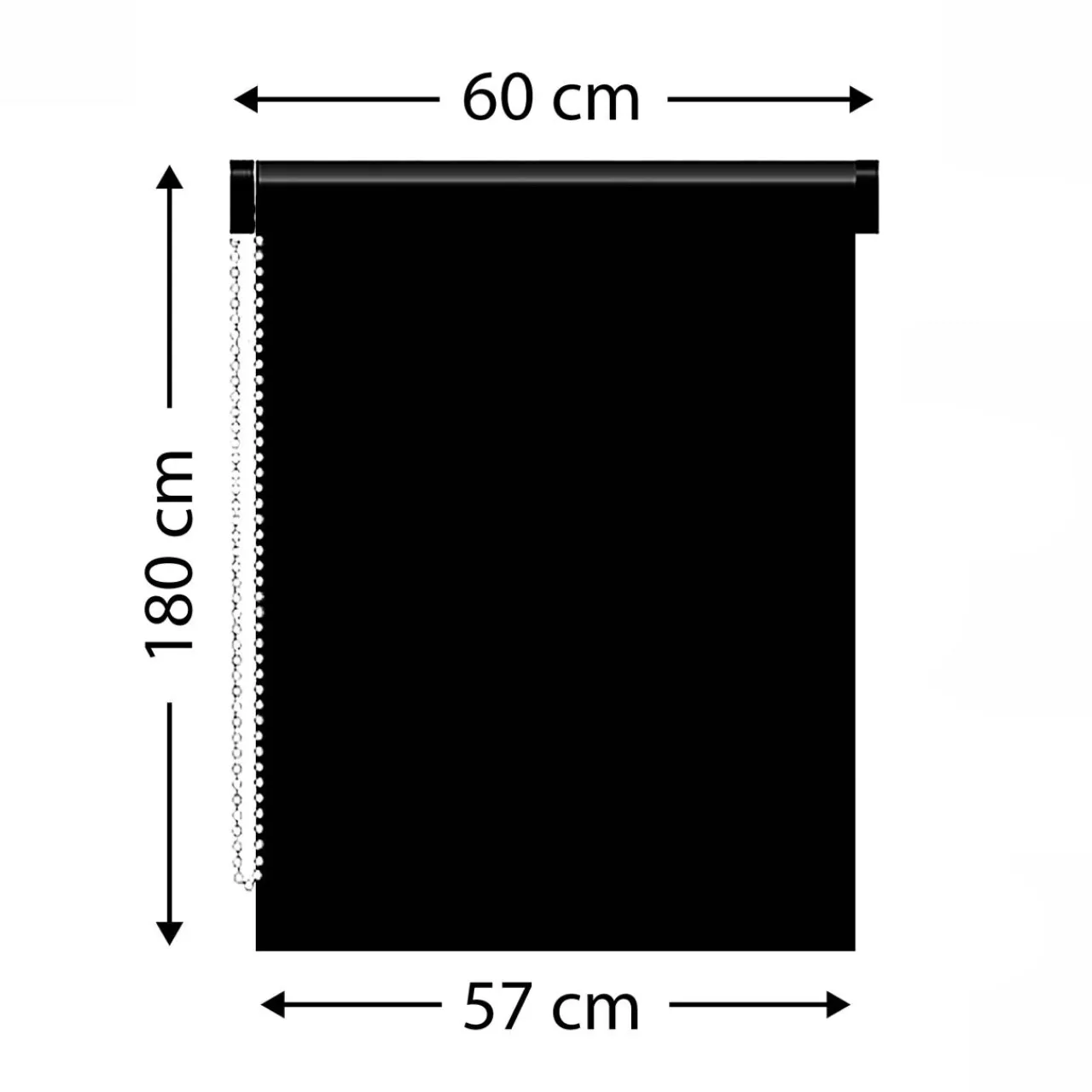 LUANCE Store enrouleur tamisant (60 x 180 cm) Pure béton Gris Best