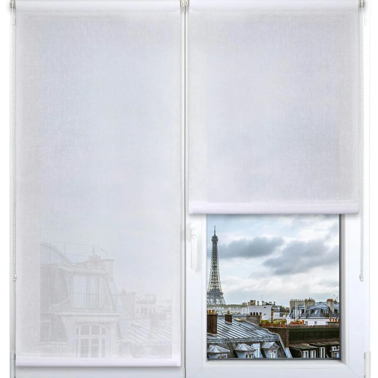LUANCE Store enrouleur tamisant (60 x 180 cm) Pure Blanc Hot