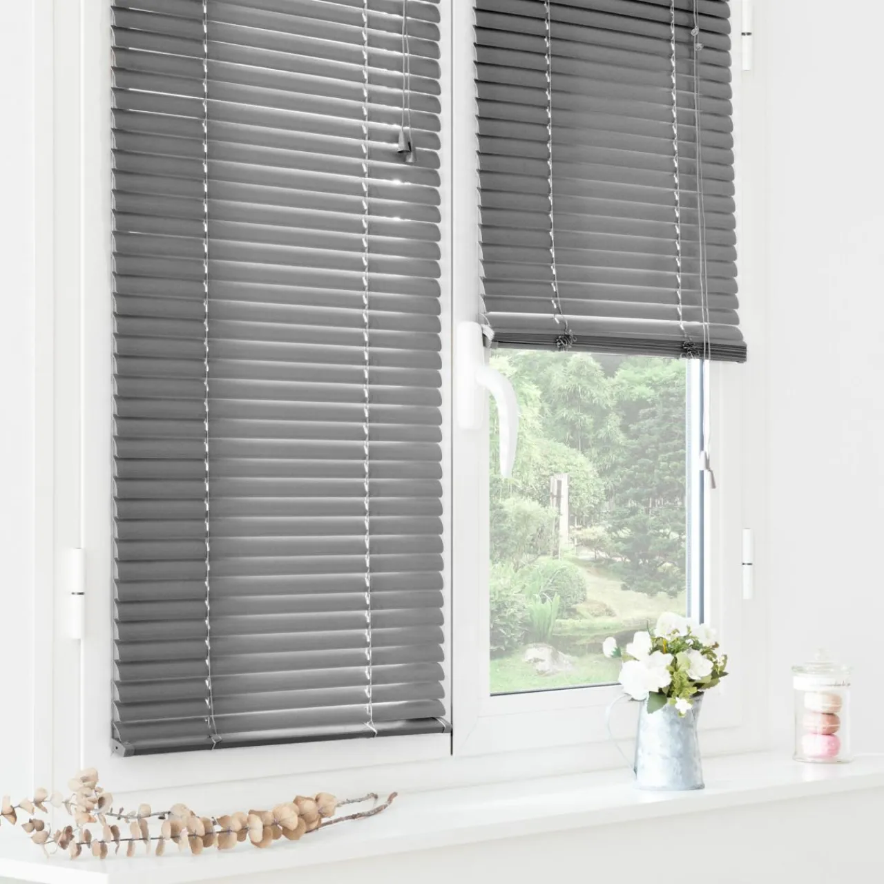 LUANCE Store vénitien (90 x 180 cm) PVC Gris Anthracite Clearance