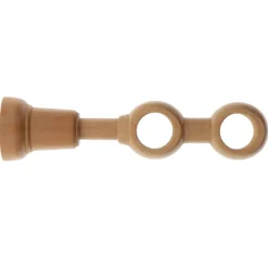 LUANCE Support tringle double fixe bois (L21.5 cm /D28 mm) Nils Vernis Beige Best