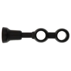 LUANCE Support tringle double fixe en bois (L21.5 cm/ D28) Nils mat Noir New