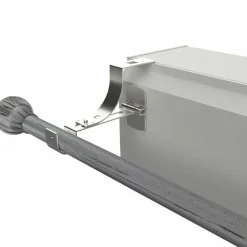 LUANCE Support à tringle pour caisson de volet roulant (L135 / D20 mm) satiné Noir Online