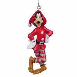 CHRISTMAS INSPIRATIONS Suspension de fête (H8 cm) Disney Dingo en pyjama Rouge Sale
