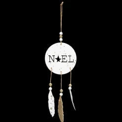 Feeric Lights & Christmas Suspension de fête (H28 cm) Noelia en bois Naturel