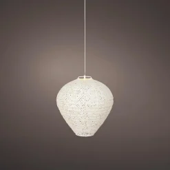 KAEMINGK Suspension de jardin solaire (H28 cm) Lanterne ajourée he Blanc Best