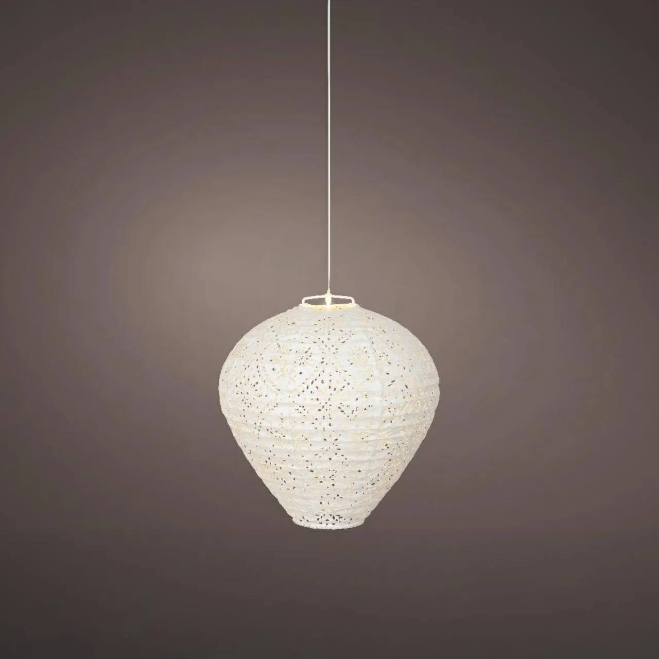 KAEMINGK Suspension de jardin solaire (H28 cm) Lanterne ajourée he Blanc Best