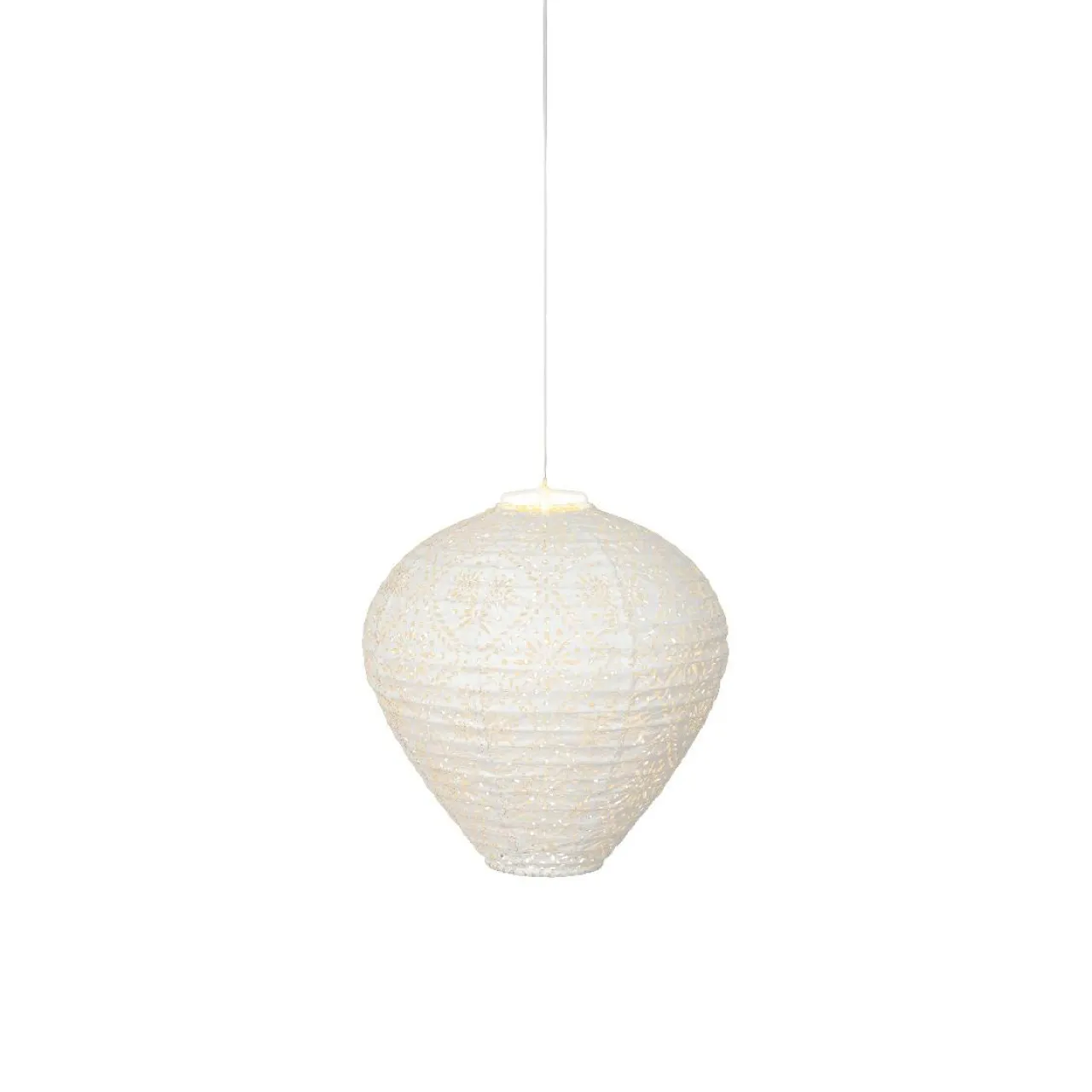 KAEMINGK Suspension de jardin solaire (H28 cm) Lanterne ajourée he Blanc Best