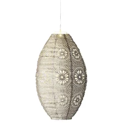 #N/A Suspension de jardin solaire (H38 cm) Lanterne ajourée Marron clair Discount