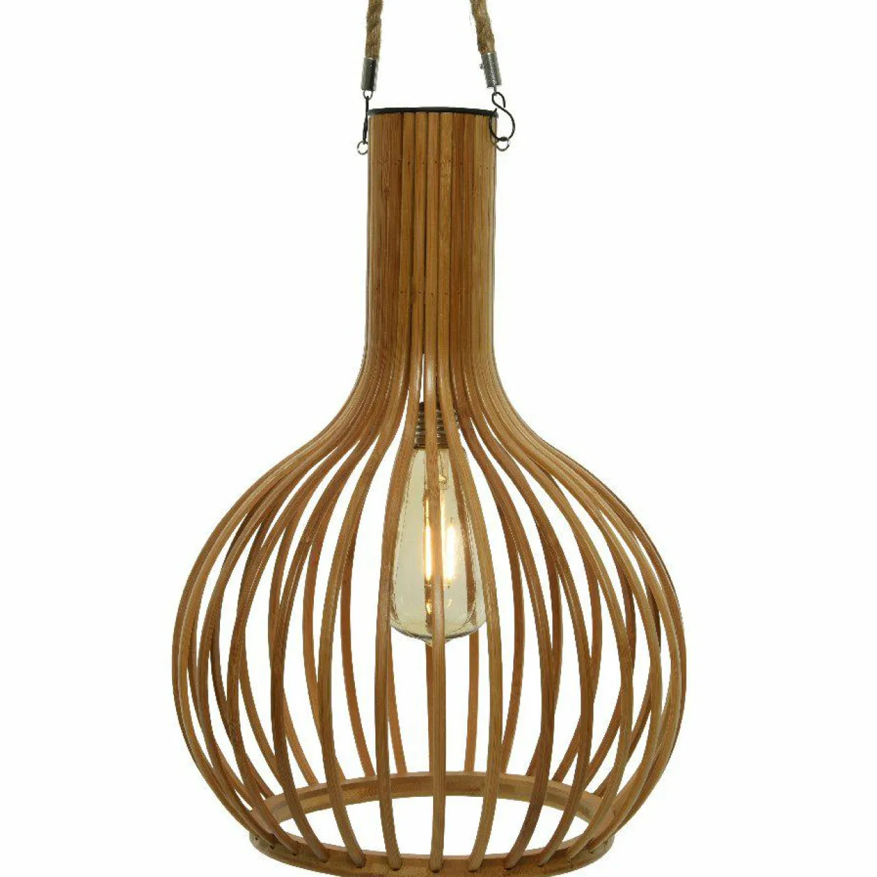 #N/A Suspension de jardin solaire LED (H40 cm) Bambou naturel Beige Online
