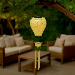 KAEMINGK Suspension de jardin solaire LED (H56 cm) Montgolfière Jaune Online