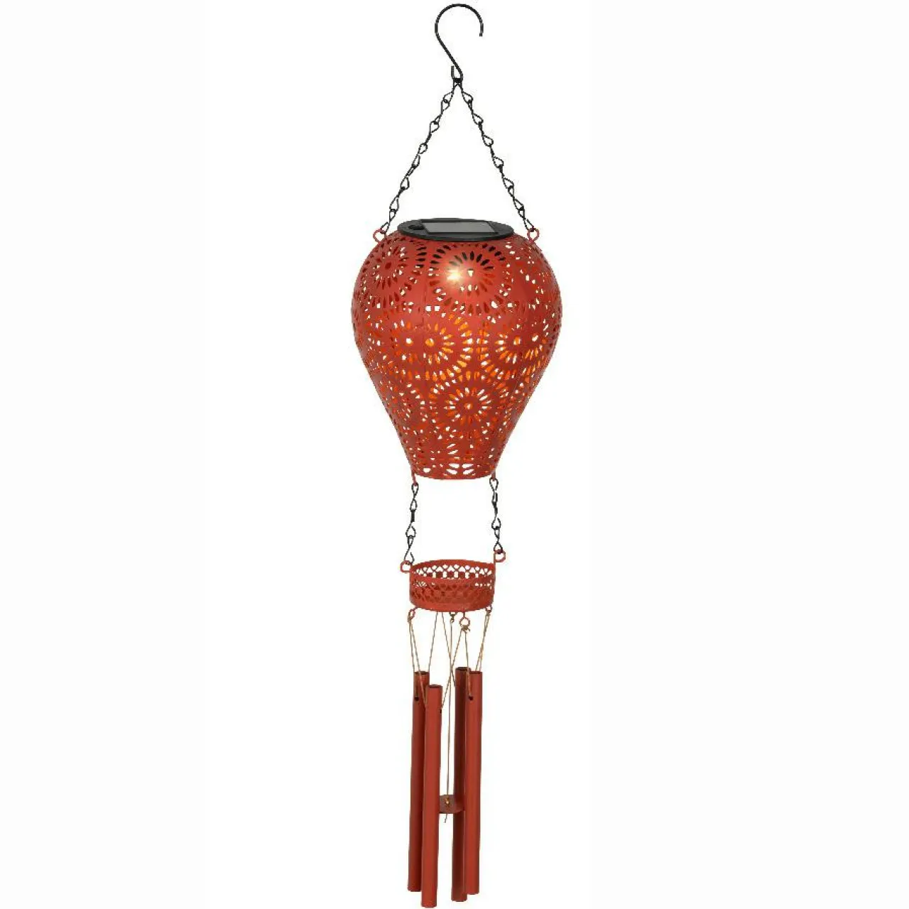 KAEMINGK Suspension de jardin solaire LED (H56 cm) Montgolfière Rouge Sale