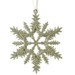 KAEMINGK Suspension de Noël (D13 cm) Flocon éclat givré Dé pailleté Or Clearance