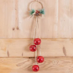 JJA Suspension de Noël déco (H55 cm) Grelots en métal Rouge Outlet