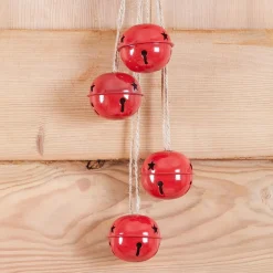JJA Suspension de Noël déco (H55 cm) Grelots en métal Rouge Outlet